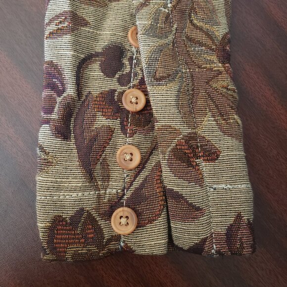 NWOT Havana Jacks Cafe Blazer 10 Tapestry Jacket Beige Floral Vintage Guatemala - Picture 9 of 11